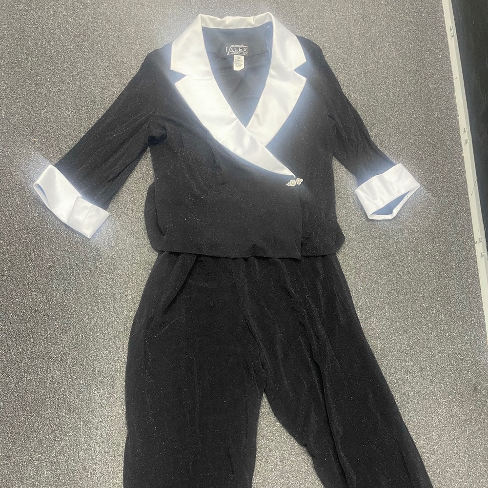 $320 Alex Evenings 2 Pcs Suits Sparkle Reflective Women’s Plus Size XXL